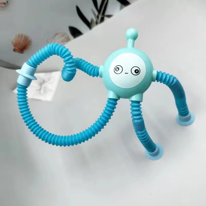 Picture of Cross-border Varied Shape Luminous Stretch Tube Egg Boy Puzzle Novelty Decompression Toy Cartoon Suction Cup Telescopic Tube Egg