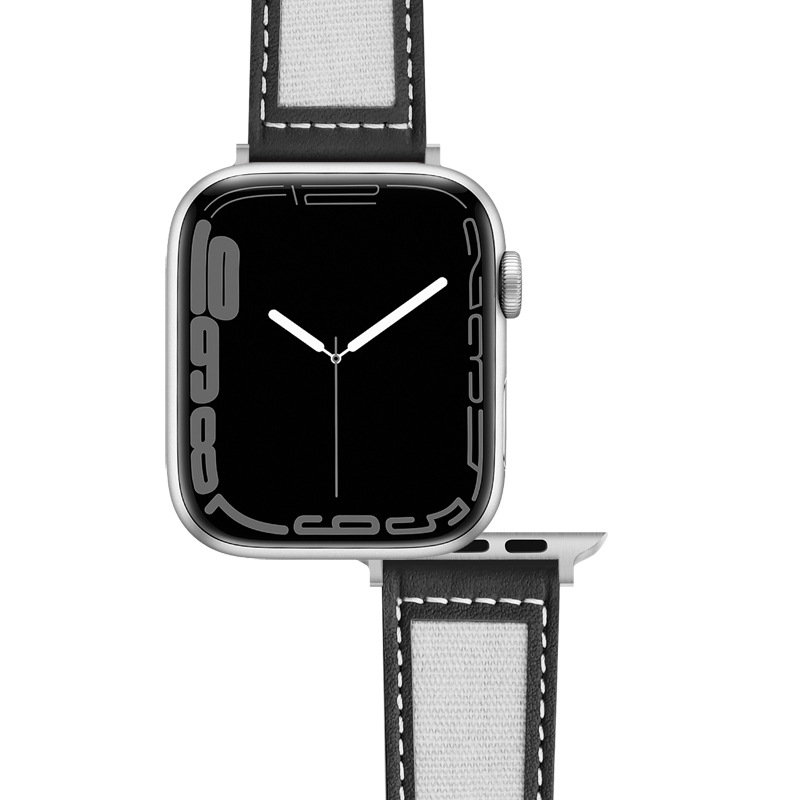 Picture of Spot Suitable for Apple Watch Genuine Leather Strap Apple Iwatch987654Se Contrasting Color Fashion Wristband