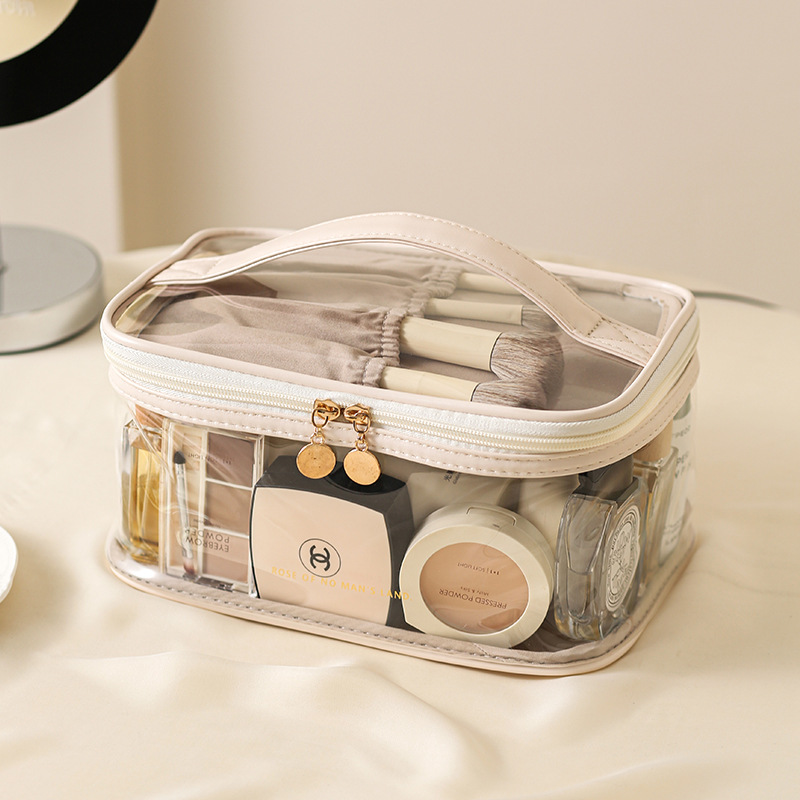 Picture of Transparent Cosmetic Bag, Large Capacity, High-Looking Portable Storage Bag, Multi-Functional Waterproof Toiletry Bag, Cross-Border Cosmetic Bag