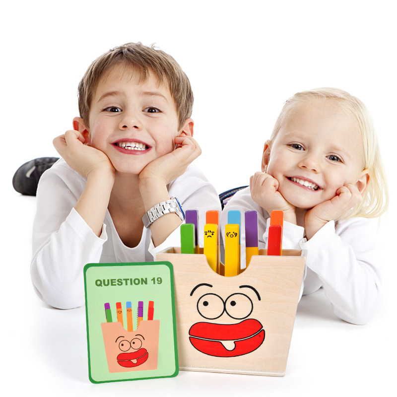 Picture of Children's Simulation Wooden Coolhouse Fries Matching Game Puzzle Food Assembled Baby Kitchen Toy