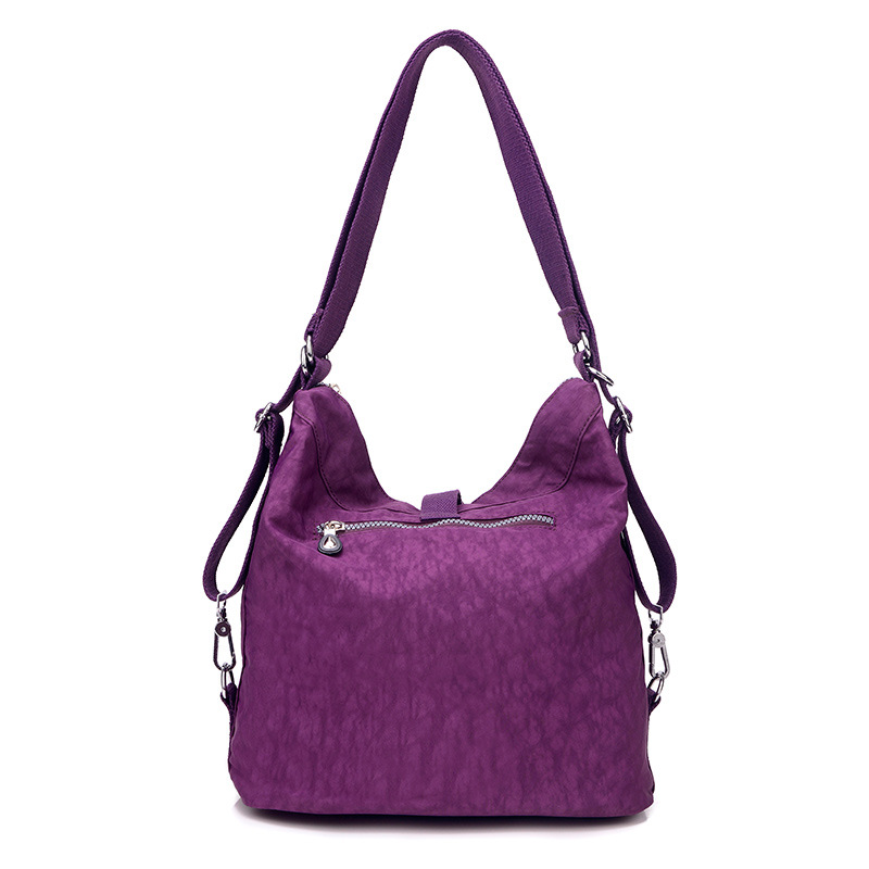 Picture of Fashionable large capacity multi-functional backpack women's casual nylon bag simple travel shoulder handbag