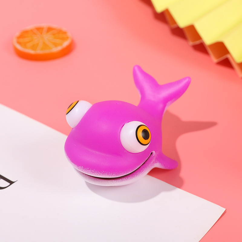 Picture of Cross-border cartoon factory direct decompression animal squeeze doll decompression pinch music stare eye vent toy