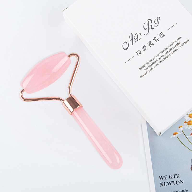 Picture of Cross-Border Rose Quartz Double-Headed Roller Facial Massager Non-Jade Facial Lifting Beauty Scraping Board Eye Pulling Stick