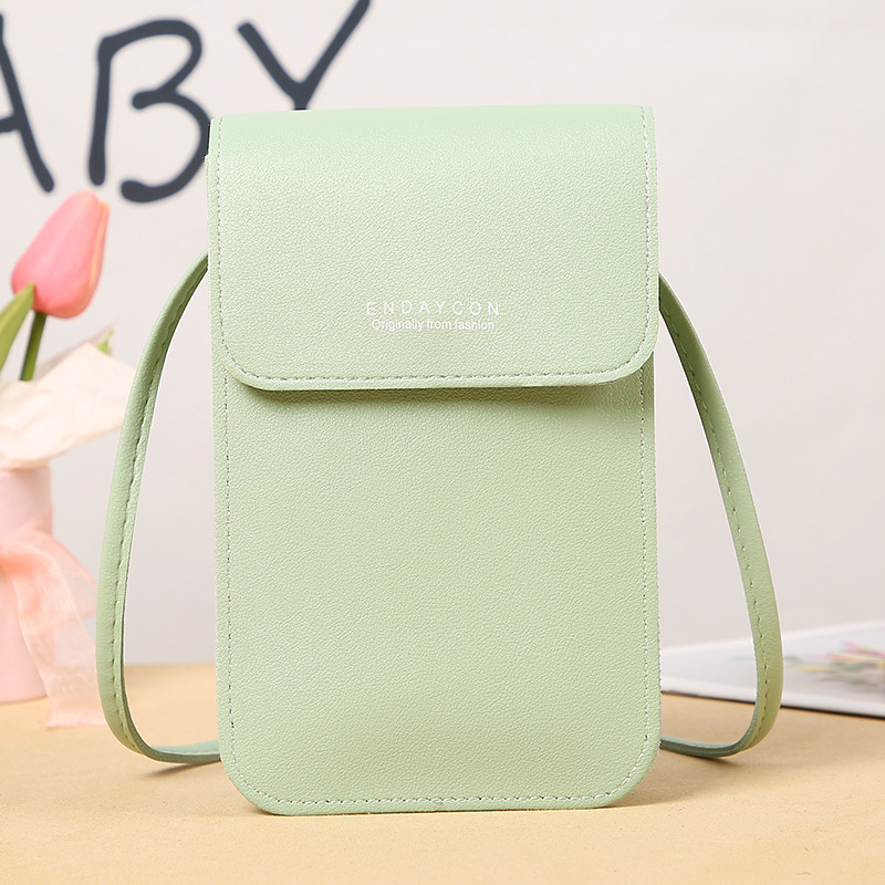 Picture of New Mobile Phone Bag for Women Korean Style Fashionable Multi-Functional Crossbody Shoulder Bag Zipper Solid Color Simple Mini Versatile Wallet