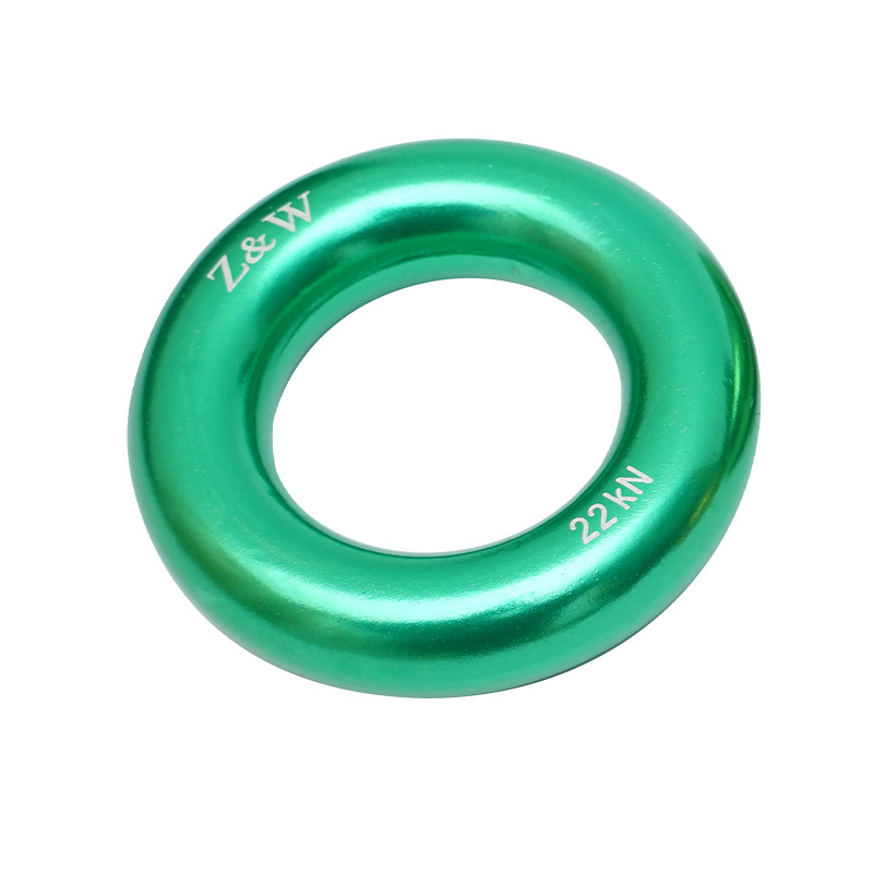 Picture of Wholesale Aluminum Alloy Round Ring Outdoor Mountain Climbing Top Ring Multifunctional Small Ring Tree Climbing Flat Belt Ring Fixed Ring