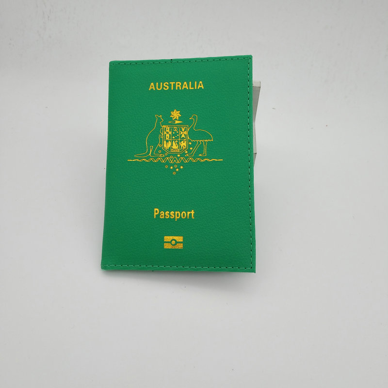 Picture of in stock Multicolor PU Leather Australian ID Holder Passport Holder Bi-Folding Open ID Passport Leather Holder Bag