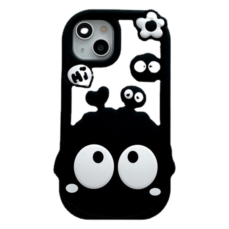 Cartoon Cute Briquette Expression Suitable for Iphone14Pro Max Apple 12 Mobile Phone Case 11 Soft Silicone Case 13 New