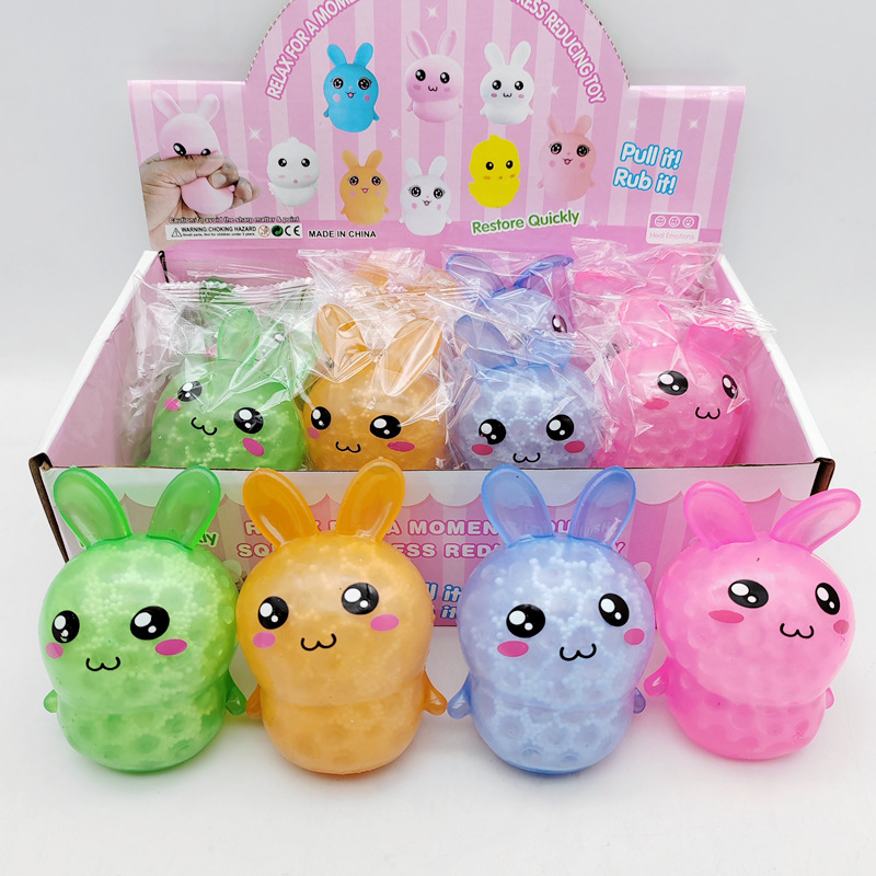 Picture of Cross-border hot-selling decompression toy simulation flash bubble rabbit creative fun Easter pinch music vent decompression