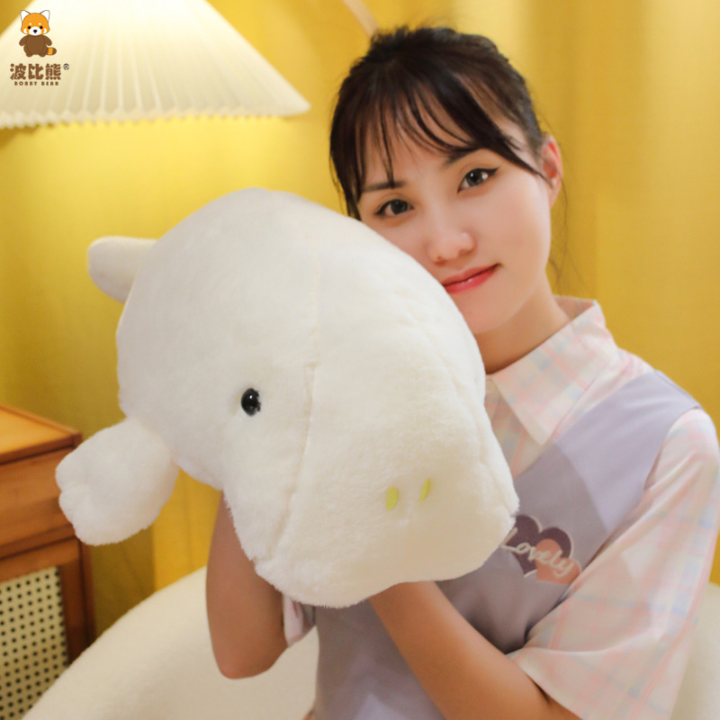 Bobbi Bear Ocean Series Rabbit Hair Lie Posture Manatee Dugong Plush Aquarium Doll Cross-border Grasping Machine Doll Aquarium