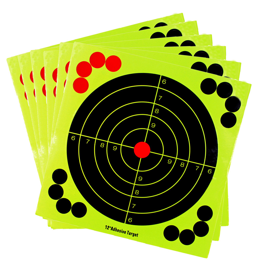 12 inch hunting training target paper cardboard fluorescent adhesive shooting target paper splash effect sticker