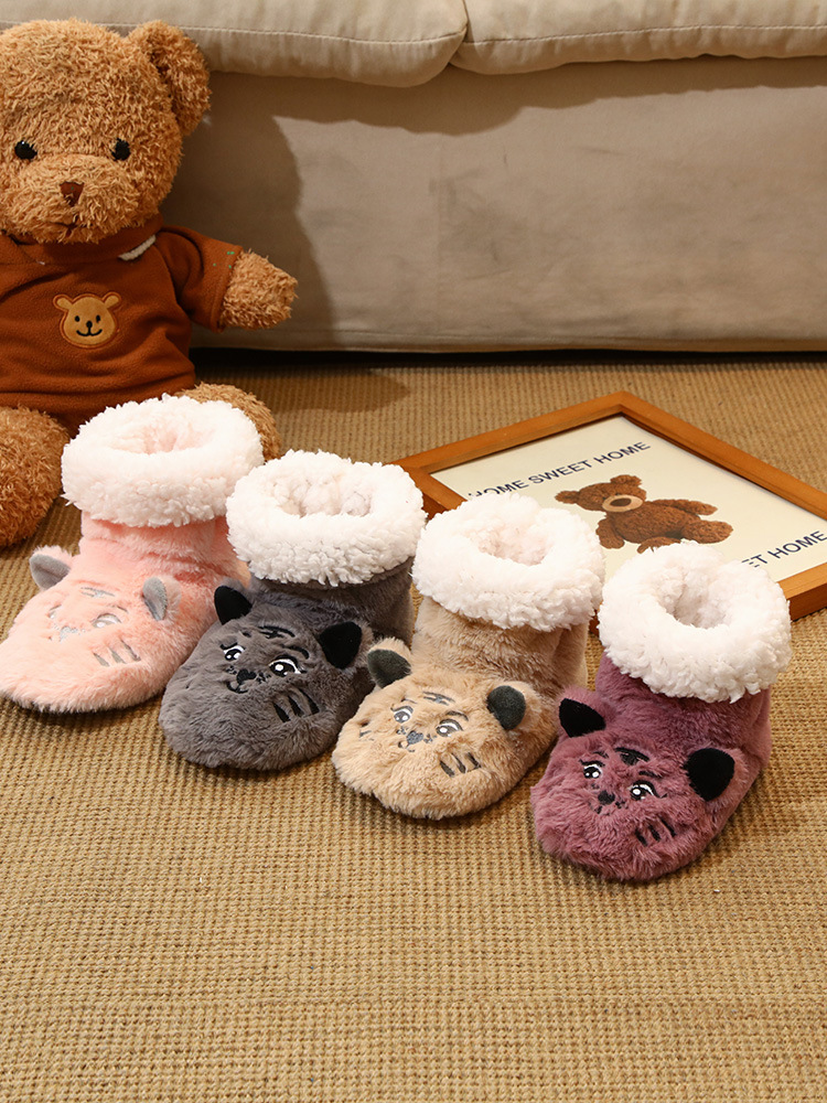 Picture of Autumn and Winter Children's Floor Socks Baby Indoor Home Toddler Socks fleece-lined Thickened Baby Non-Slip Shoes Socks Shoes Cotton Shoes