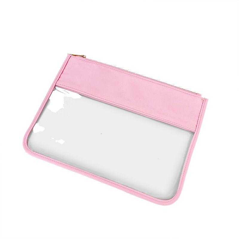 Picture of Simple PVC Transparent Shrunken Bag Waterproof Cosmetic Bag Beach Waterproof Mobile Phone Bag S/M Large Capacity Breathable Cosmetic Bag