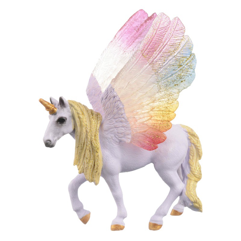 Cross-border fairy god beast pegasus mount model toy rainbow princess unicorn flying fairy children's toy