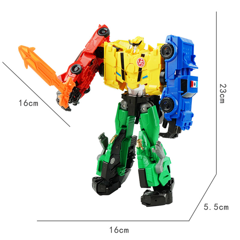 Picture of Transformation Toys Four-in-One Fit Robot Car Transformation Car Dinosaur Car Children's Combination suit Boy Toys