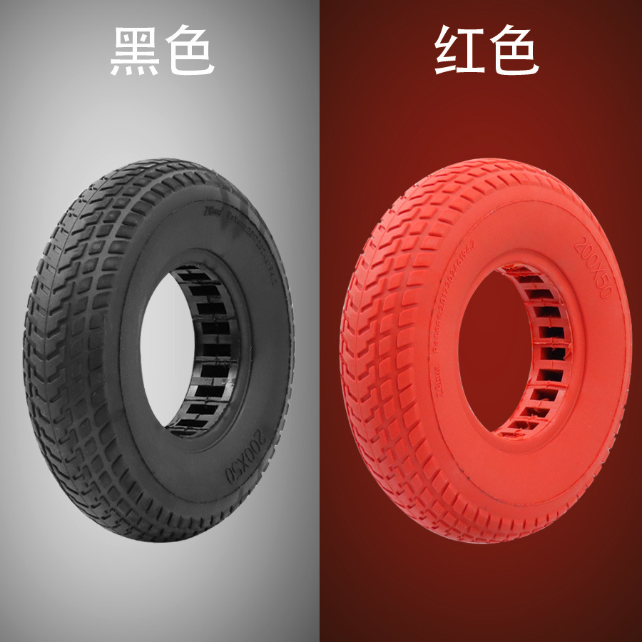 Picture of Suitable for millet 8 inch tire rubber millet hollow solid tire inflatable wheel a generation of hair