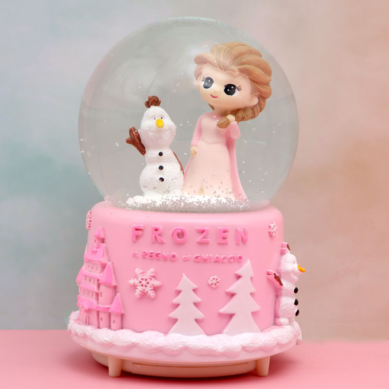 Picture of Frozen Aisha Princess Crystal Ball Unicorn Music Box KT Music Box Birthday Gift for Girls Aisha