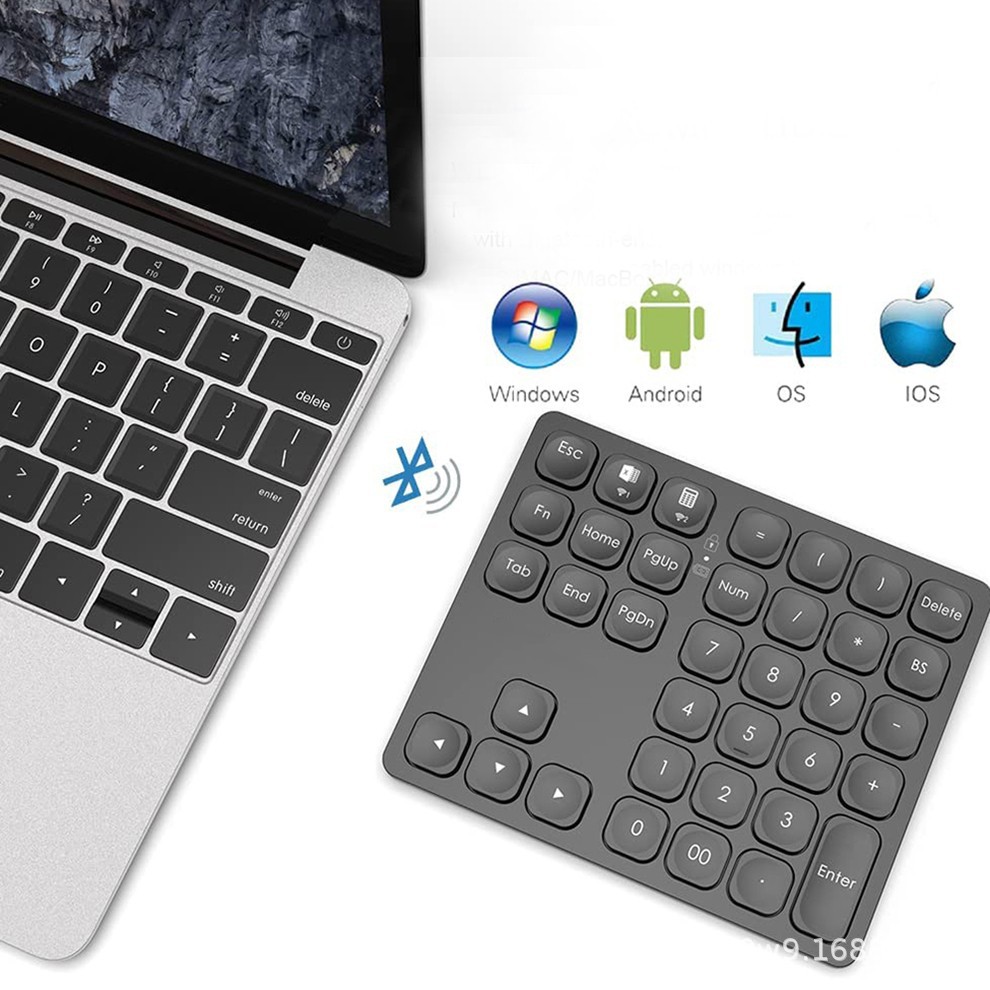 Picture of Rechargeable dual Bluetooth digital keyboard wireless digital keyboard 36-key external data input keypad