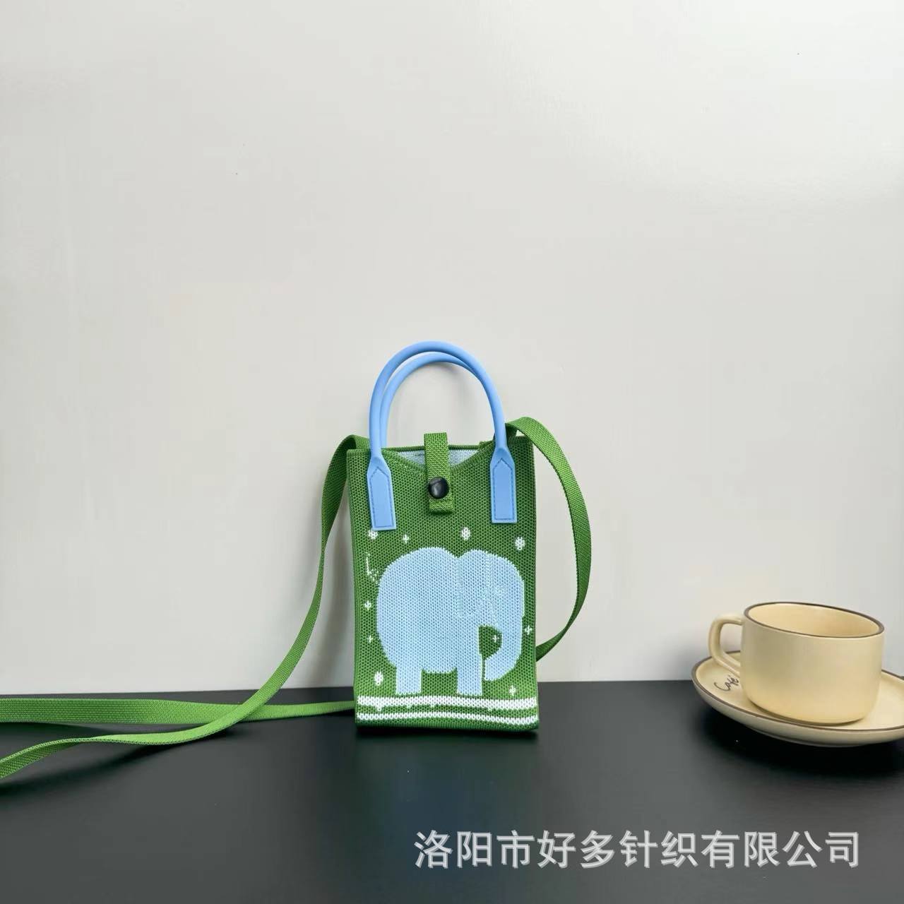 Picture of Advanced Sense Ins Mobile Phone Bag New Cartoon Knitted Bag Dopamine Niche All-match Crossbody Shoulder Bag Handbag