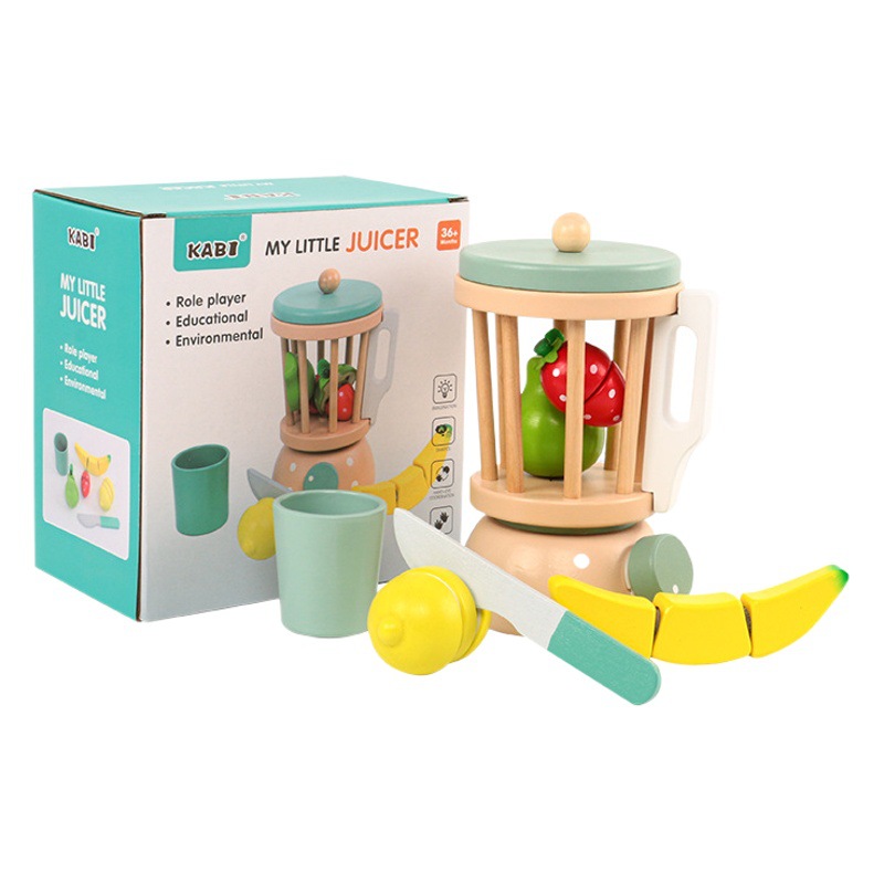 New wooden play house juicer children's simulation juicer parent-child interaction baby sharing toy kindergarten