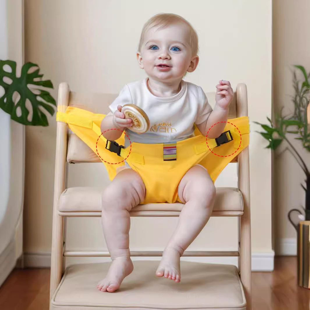 Picture of Baby Dining Chair Bag Children's Sitting Training Seat Fixed Strap Folding Portable Simple Eating and Dining Belt