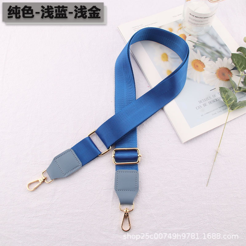 Picture of Solid Color Bag with Children's Wide Shoulder Strap Accessories Men's Single Shoulder Crossbody Bag Strap Pure Black Adjustable Replacement Strap