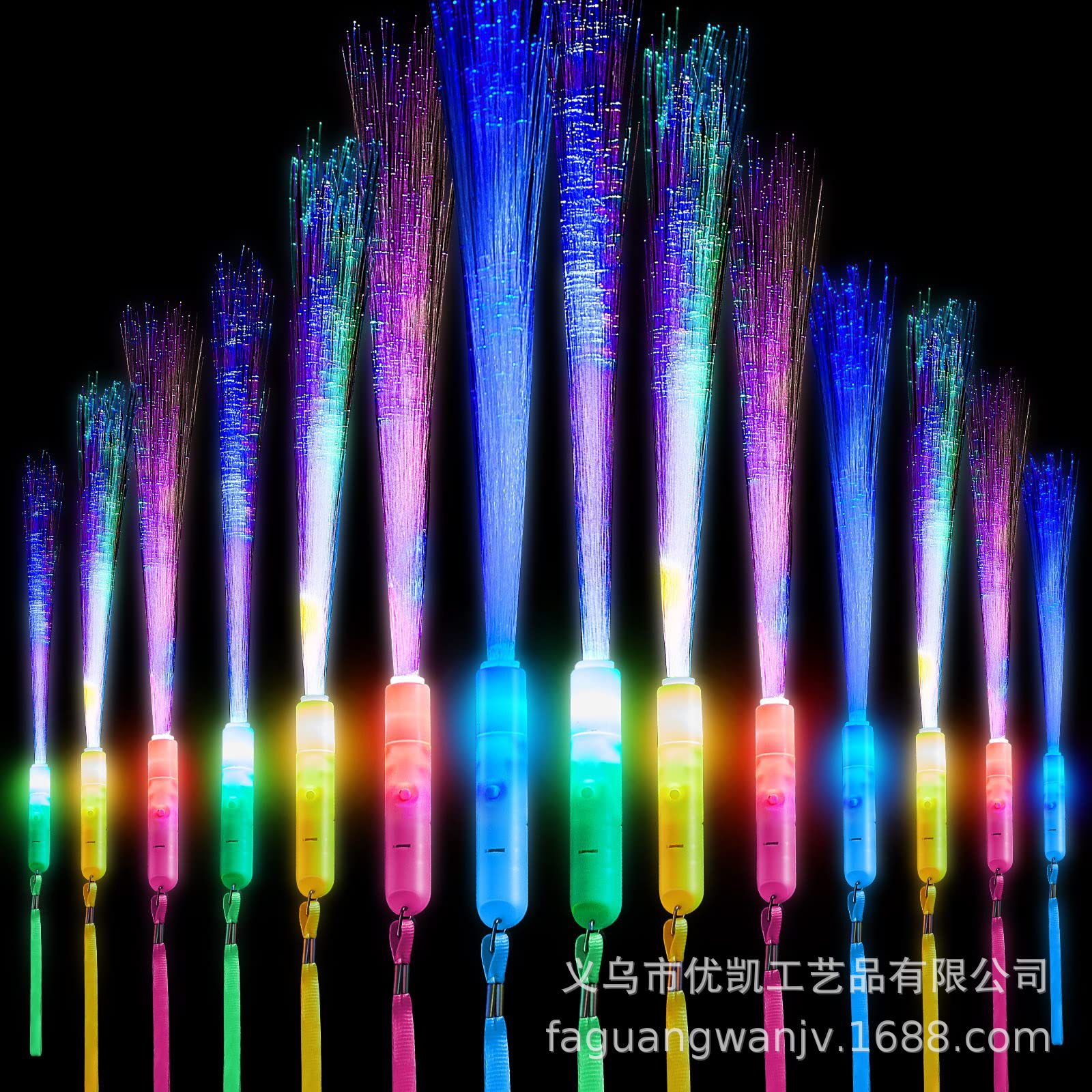 Luminous toy children's fairy stick flash stick handheld LED optical fiber glow stick color luminous stall wholesale