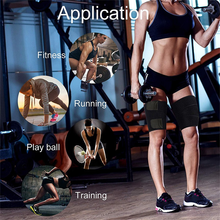 Picture of Amazon Men's and Women's Sports Sweat Leg Guard with Adjustable Sauna Sweat Thigh Set Running Fitness Leg Guard Shaping Belt