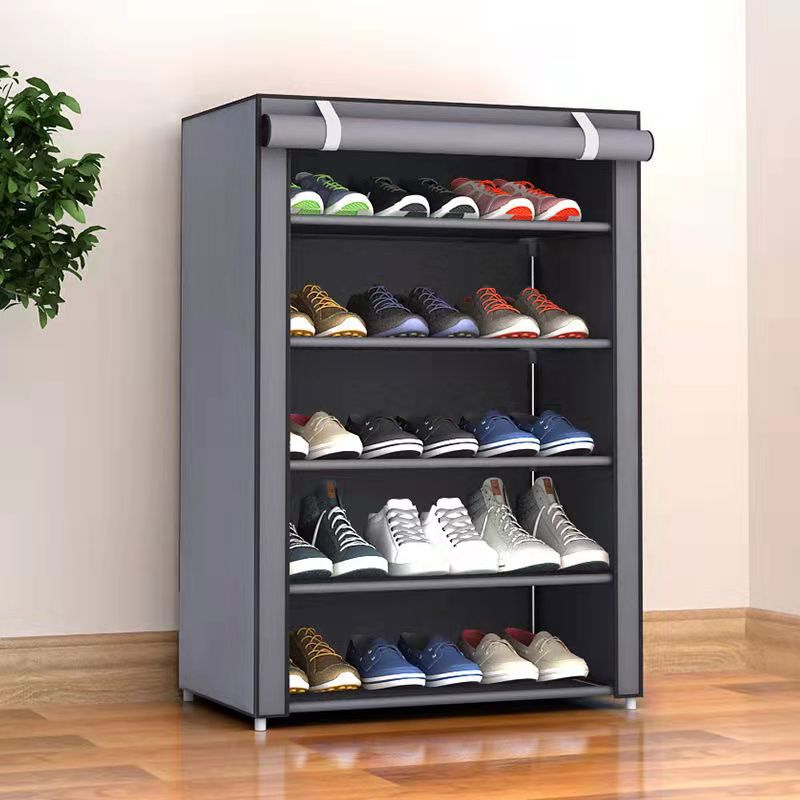 Picture of Simple Shoe Rack Multi-layer Steel Pipe Assembly Dustproof Shoe Cabinet Student Dormitory Home Storage Cabinet Economical Shoe Cabinet Shoe Rack