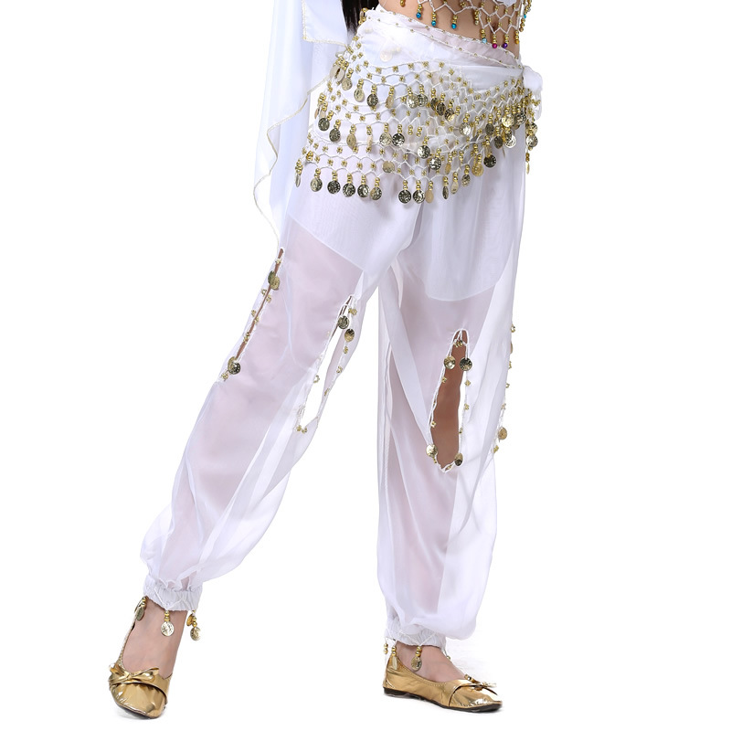 Picture of Dancer coin hanging knickers belly dance performance stage focus super stunning hollow performance dance pants dance pants