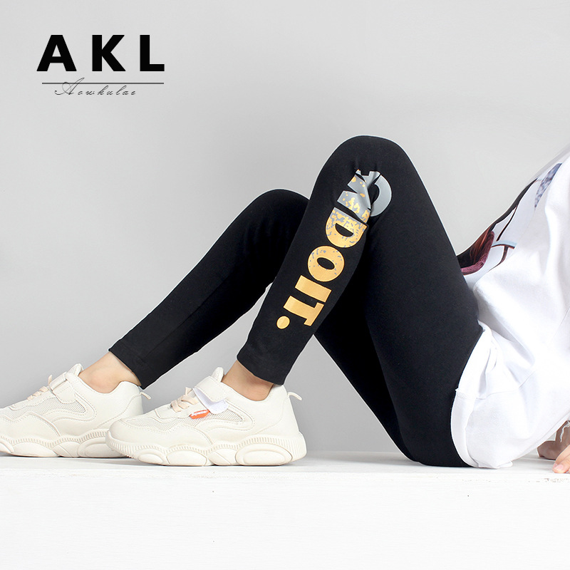 Picture of Autumn Korean Style Kidsren's Clothing, Girls' Leggings, Medium and Large Kidsren's Fashionable Elastic Slim Anti-Mosquito Pants, Kidsren's Pants Wholesale