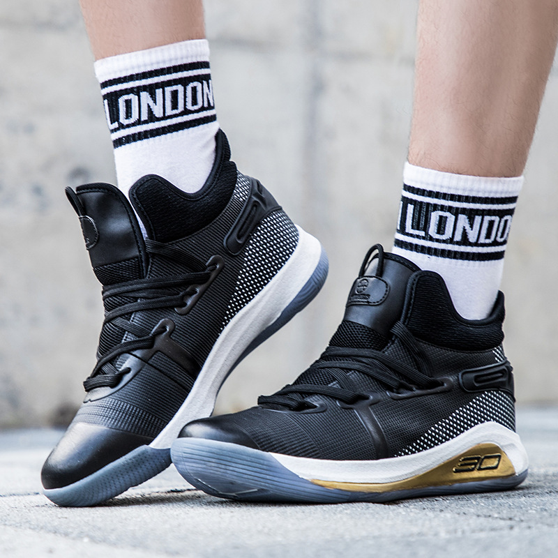 Picture of Cross-border Basketball Shoes Men's 2019 Autumn New Style Sneakers Men's Shoes Actual Combat Couple's War Boots High-top Sneakers Men