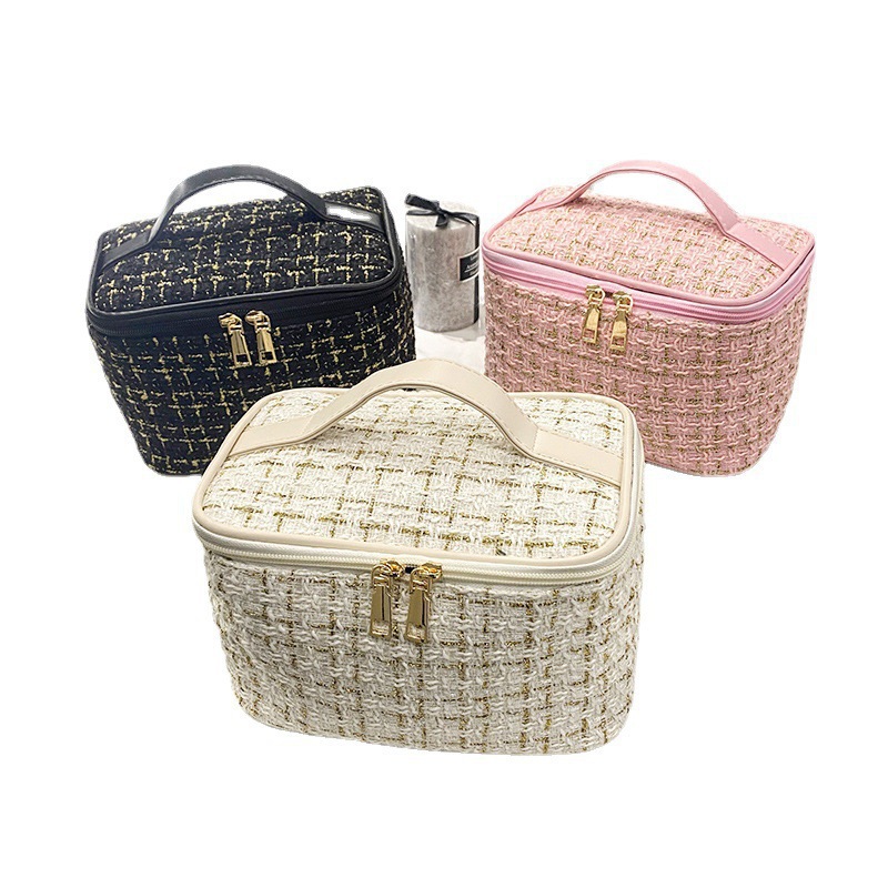 Picture of New Cyber Celebrity Cosmetic Bag New Cosmetics Large Capacity Storage Bag Portable Travel High-end Small Chanel Style Cosmetic Bag