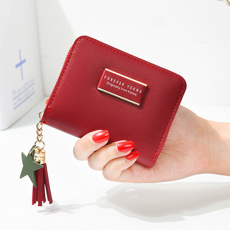 Picture of Hot Selling Korean Style Fresh Women's Bag Wallet Short Simple New Product Zipper Wallet Female Student Fashion Coin Purse Leather Bag
