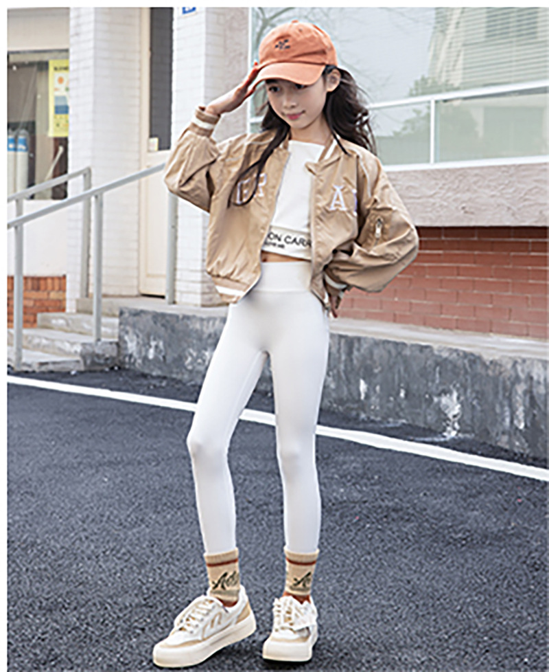 Picture of Girls' Seamless Shark Trousers Barbie Leggings Seamless Leggings Trendy New Style Mid-Big Kids Outer Wear Long Pants