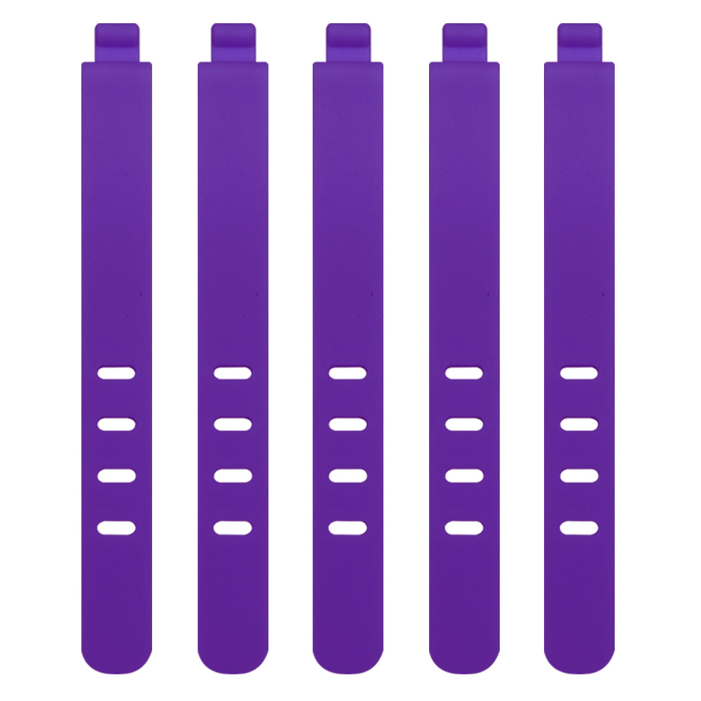 Picture of 95mm four-hole silicone data cable tie winder wire digital storage cable organizer Cord Organizer