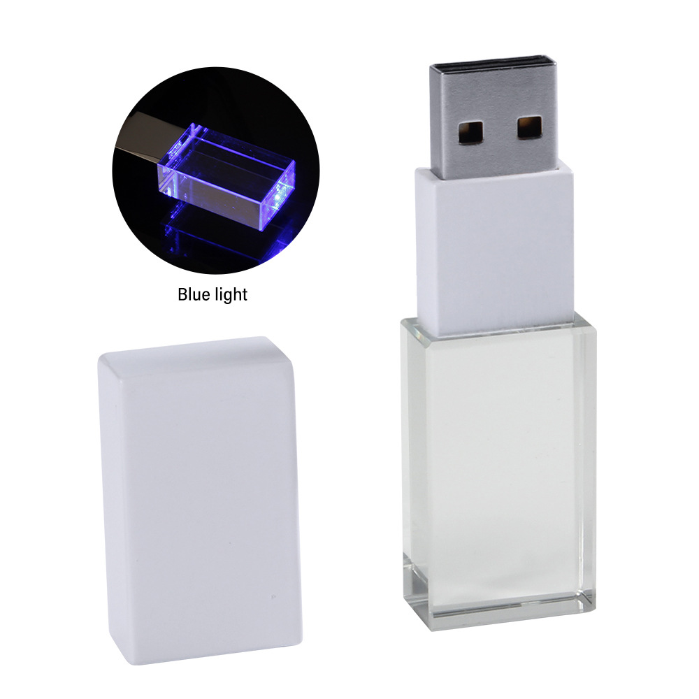 Picture of Foreign trade for crystal music USB 32G laser engraving logoU 64GB LED lamp free gift box