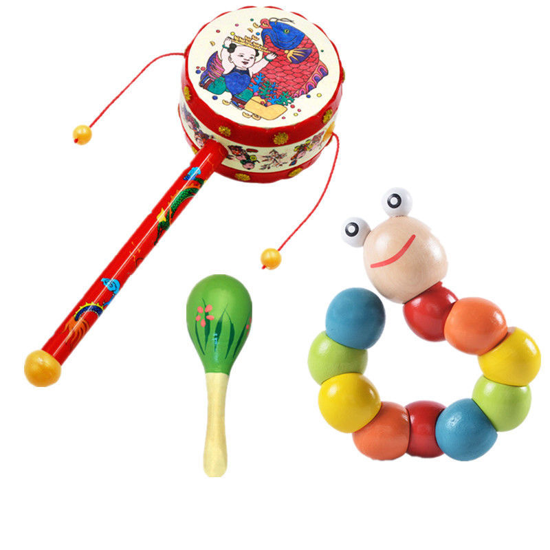 Picture of Newborn baby sand hammer rattle early education puzzle hand bell baby grip training toys 0-6-8-12 months children