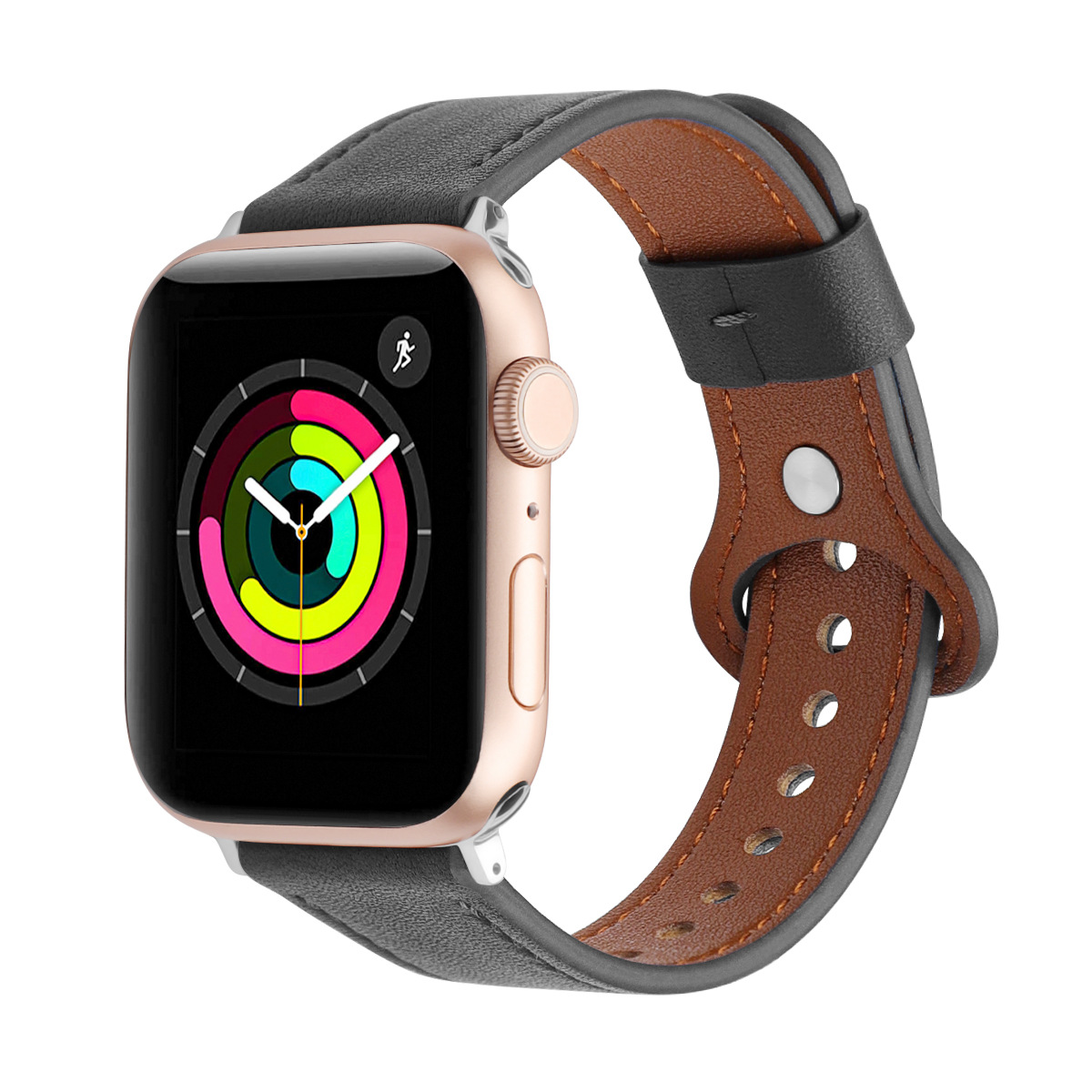 Picture of For Apple Watch iwatch9 Strap Genuine Leather Cowhide applewatchs105678 Shrink Explosions Manufacturers