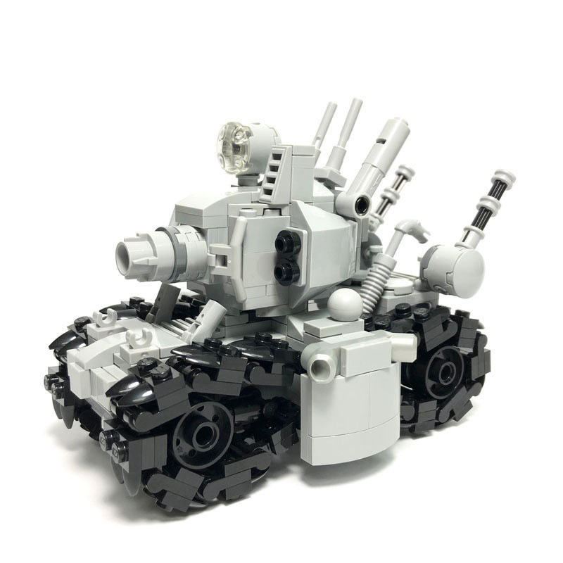 Picture of MOC compatible with Lego small particles assembling building blocks educational toys alloy bullet-Super chariot 001 tank