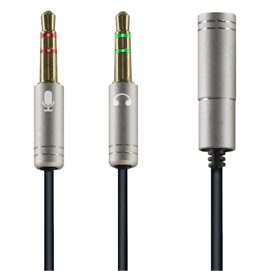3.5mm audio extension cable 2-in -1 line notebook extension microphone male and female extension audio cable