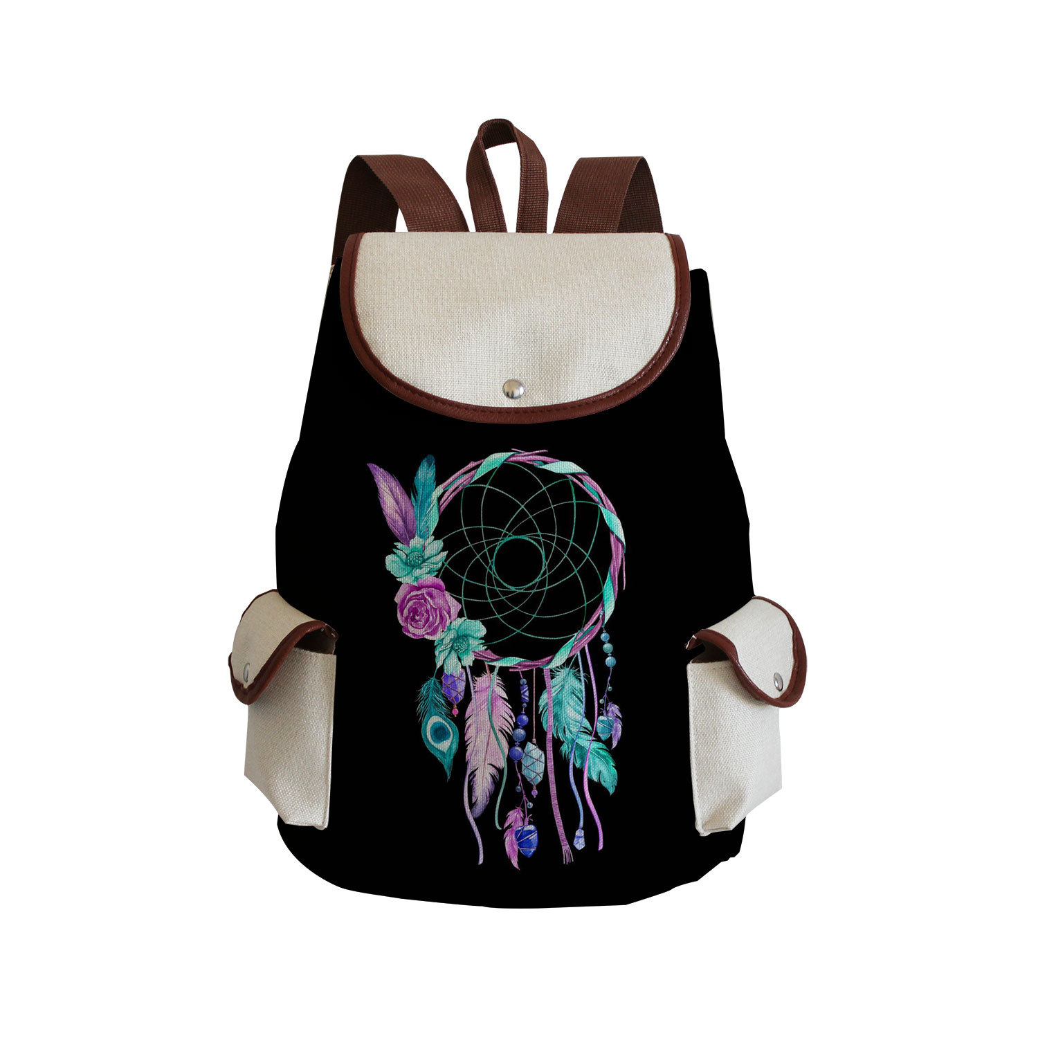 Picture of Cross-border Style Butterfly Printed Backpack ins Style Large Capacity Women's Multifunctional Backpack Portable Student Schoolbag