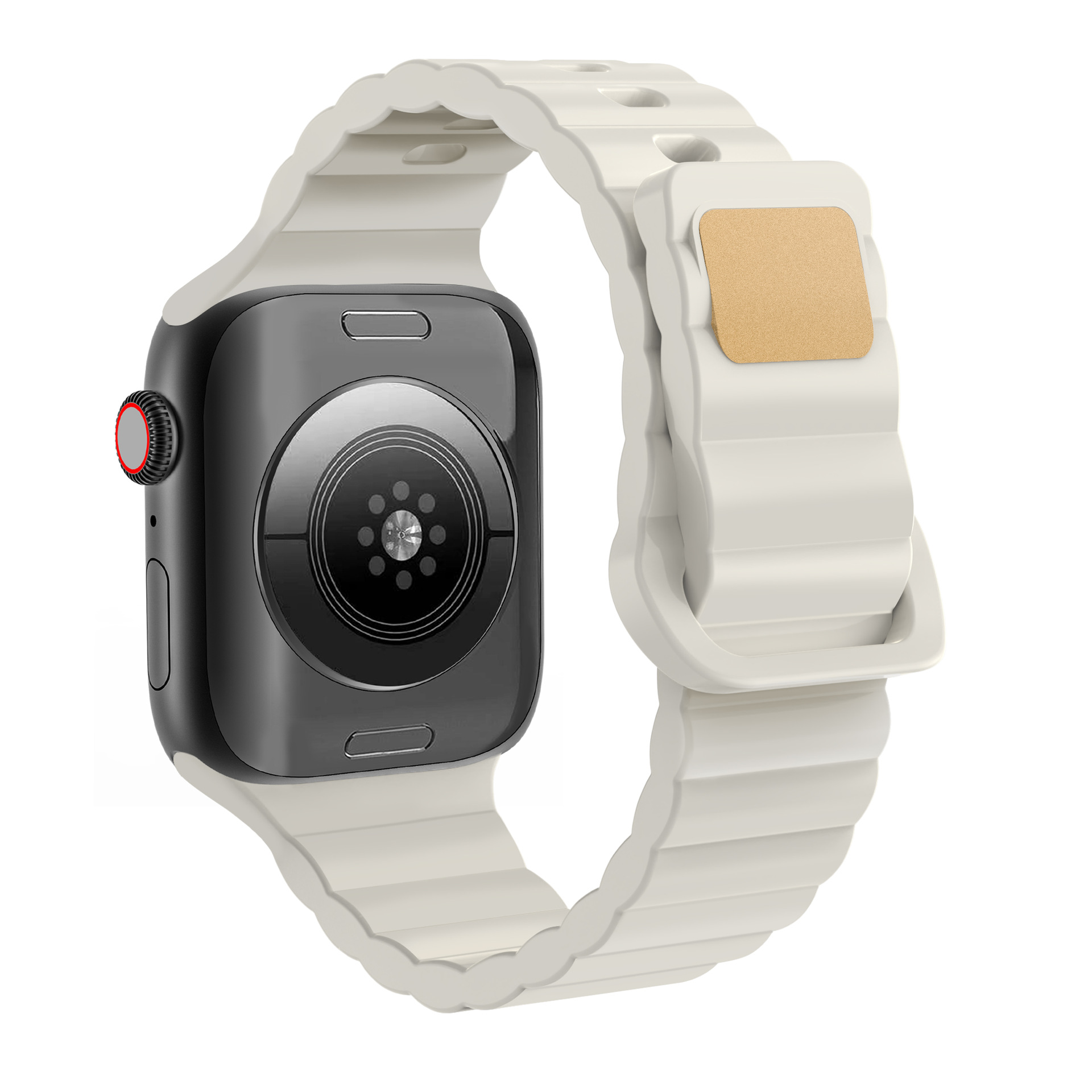 Picture of For Apple Watch iwatch1087654 Silicone Strap applewatch9 Lightning Buckle Wave Pattern Solid Color