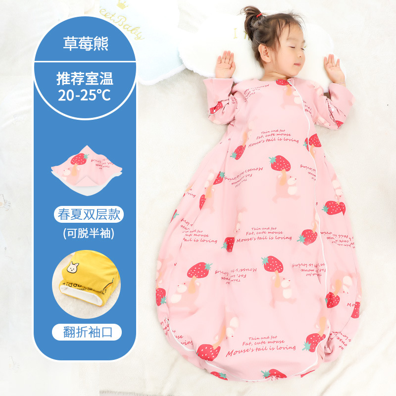 Picture of Baby Sleeping Bag Air-Conditioned Room Spring and Summer Thin Baby Anti-Kick Quilt Autumn and Winter Thickeneded Four-Season Universal One-Piece Drop Shipping