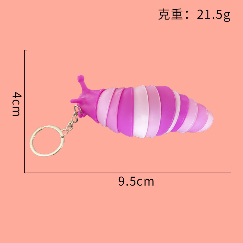 Picture of Cross-Border New Small Decompression Caterpillar Keychain Snot Bug Puzzle Vent Snail Kidsren's Toy
