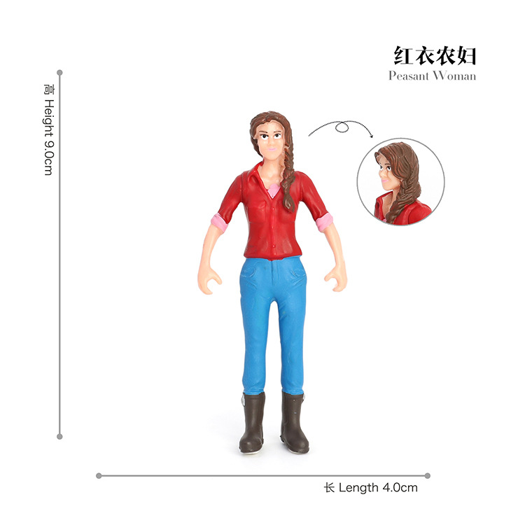 Picture of Cross-border Simulation Plant Doll Model Scene Ornaments DIY Farm House Workers Fence Stone Model Toys