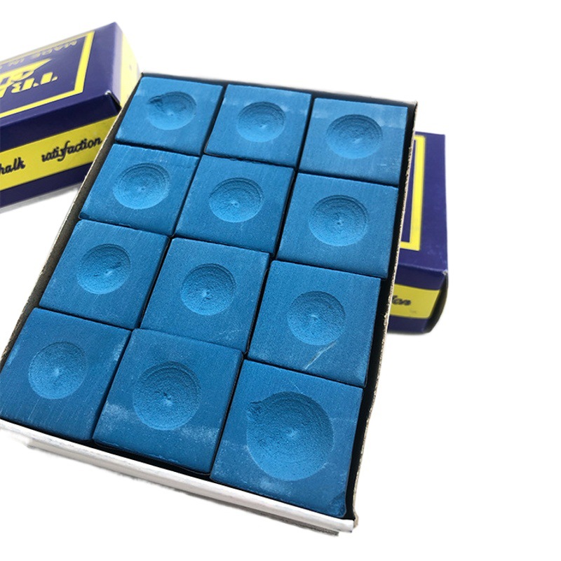 Pool cue chocolate powder triangle billiard accessories powder 12 small box snooker billiard gun powder billiard shell powder