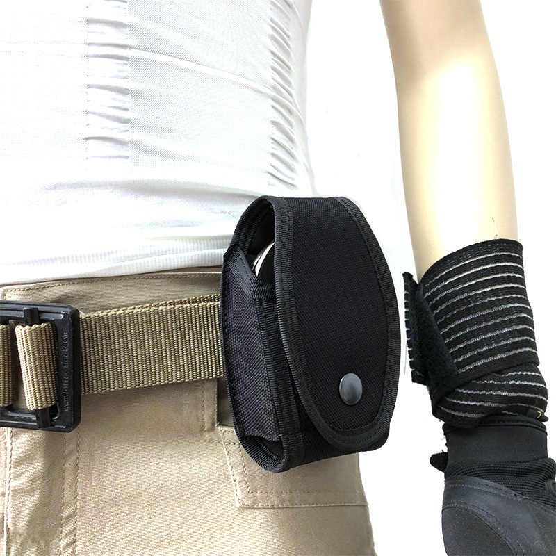 Picture of Universal Quick Pull Handcuffs Bag Outdoor Professional Sports Molle Waist Quick Pull Set Movie Props Handcuff Set