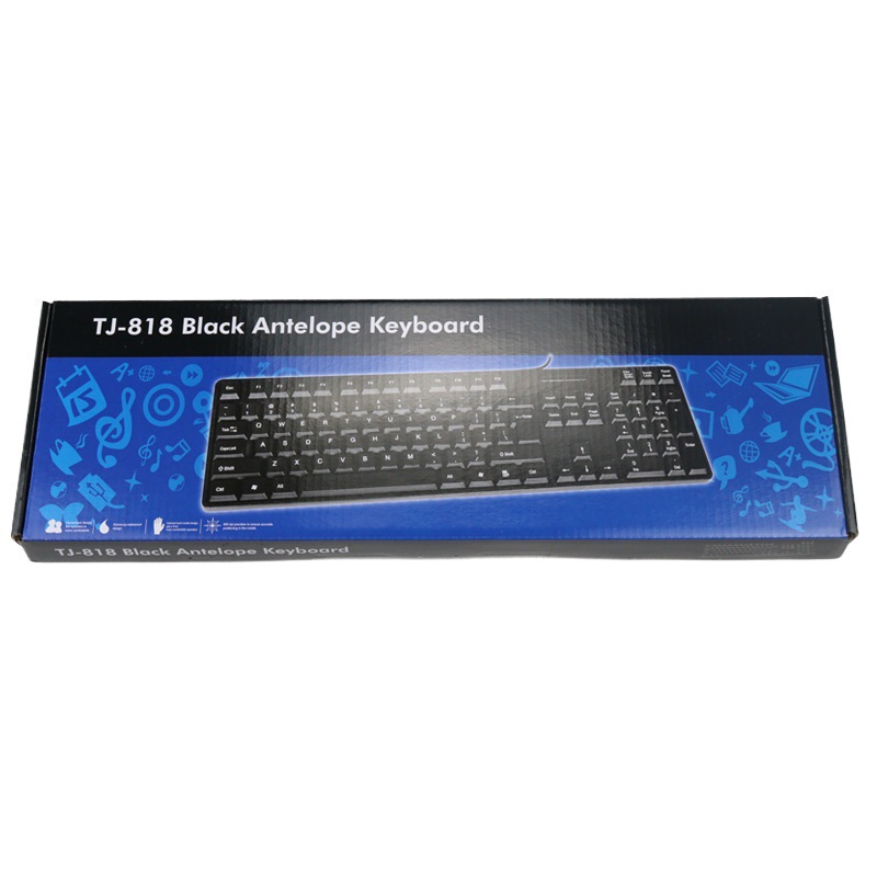 Picture of PS/2 Round Jack Keyboard Desktop Computer Wired Round Head Round Interface Office Home Old Style Keyboard