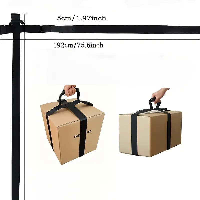 Picture of Handlebar hand luggage strap design length adjustable packing belt luggage case tie rope belt cross packing belt