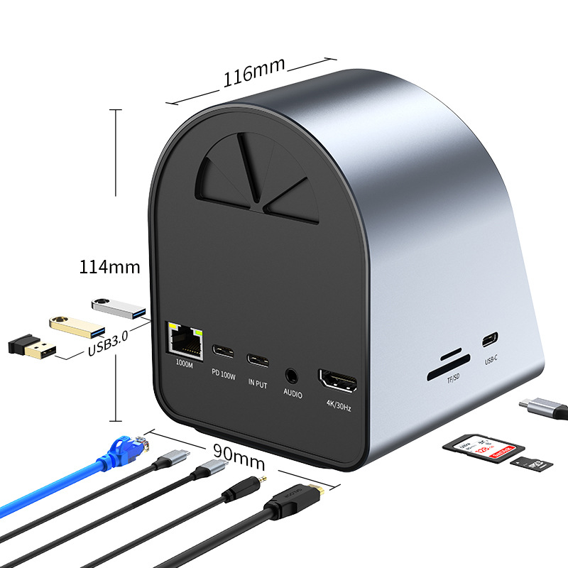 Picture of Cross-Border 11-in-one usb expansion dock typec hub for Apple mac Converter wireless charging docking station
